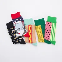 Spot  Fashion Colorful Lovers Socks Happy Socks High Casual Cotton Socks Wholesale main image 3