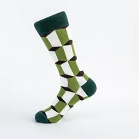 Spot  New British Style Gentleman Tide Socks Casual Happy Socks Wholesale Geometric Pattern sku image 1