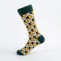 Spot  New British Style Gentleman Tide Socks Casual Happy Socks Wholesale Geometric Pattern sku image 3