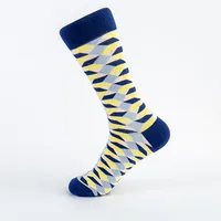 Spot  New British Style Gentleman Tide Socks Casual Happy Socks Wholesale Geometric Pattern sku image 4