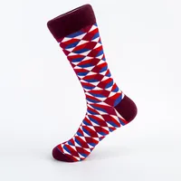 Spot  New British Style Gentleman Tide Socks Casual Happy Socks Wholesale Geometric Pattern sku image 5