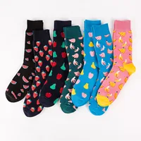 New  Colorful Fruit Men's Socks Socks Manufacturers Wholesale Casual Tube Couple Socks Without Card Head main image 1
