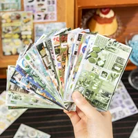 1 Piece 1 Set Animal Scenery School Paper Retro Stickers main image 4
