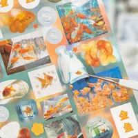 1 Piece 1 Set Animal Scenery School Paper Retro Stickers main image 9