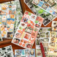 1 Piece 1 Set Animal Scenery School Paper Retro Stickers main image 6