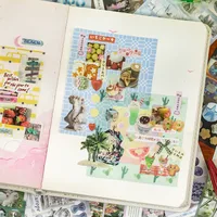 1 Piece 1 Set Animal Scenery School Paper Retro Stickers main image 10