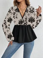 Women's Blouse Long Sleeve Blouses Casual Romantic Simple Style Tree main image 2