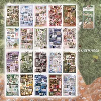 1 Piece 1 Set Animal Scenery School Paper Retro Stickers sku image 2