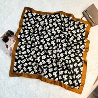 Silk Scarf Retro 90 Large Square Scarf Twill Printed New-style Silk High-end Sense Decorative Gift Scarf Wholesale sku image 24
