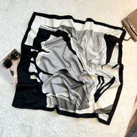 Silk Scarf Retro 90 Large Square Scarf Twill Printed New-style Silk High-end Sense Decorative Gift Scarf Wholesale sku image 43