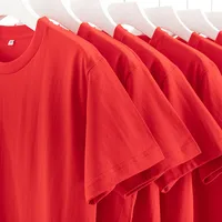 Heavy Cotton Round Neck Short-sleeved T-shirt Women's Pure White Casual Base Shirt Men's And Women's Printed Light Plate Top Basic main image 1