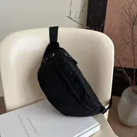 Chest Bag Women's New Sports And Leisure Solid Color Lightweight Shoulder Bag Large Capacity Versatile Crossbody Bag Portable Waist Bag Women's Bag sku image 1