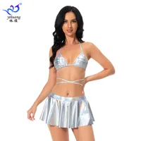 Stage Women's Novelty Punk Glittery Spandex Polyester Skirt Sets main image 2