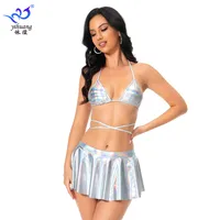 Stage Women's Novelty Punk Glittery Spandex Polyester Skirt Sets main image 4