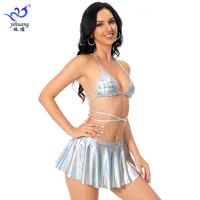 Stage Women's Novelty Punk Glittery Spandex Polyester Skirt Sets main image 5