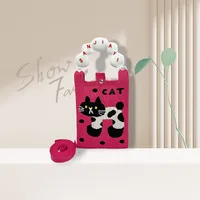 New Ins New Mobile Phone Bag Original Design Knitted Convenient Storage Cute Cartoon Fashion Shoulder Small Square Bag main image 4