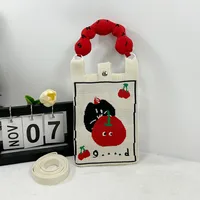 New Ins New Mobile Phone Bag Original Design Knitted Convenient Storage Cute Cartoon Fashion Shoulder Small Square Bag sku image 11