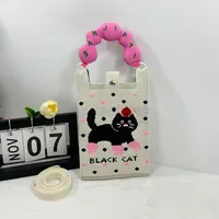 New Ins New Mobile Phone Bag Original Design Knitted Convenient Storage Cute Cartoon Fashion Shoulder Small Square Bag sku image 12