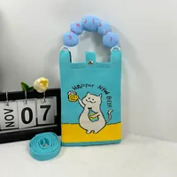 New Ins New Mobile Phone Bag Original Design Knitted Convenient Storage Cute Cartoon Fashion Shoulder Small Square Bag sku image 17