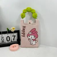 New Ins New Mobile Phone Bag Original Design Knitted Convenient Storage Cute Cartoon Fashion Shoulder Small Square Bag sku image 19