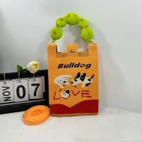 New Ins New Mobile Phone Bag Original Design Knitted Convenient Storage Cute Cartoon Fashion Shoulder Small Square Bag sku image 29
