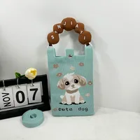 New Ins New Mobile Phone Bag Original Design Knitted Convenient Storage Cute Cartoon Fashion Shoulder Small Square Bag sku image 33