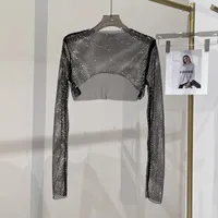 Women's Adults T-shirt Pullovers Long Sleeve T-Shirts Sexy Glittery sku image 2