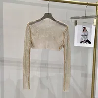Women's Adults T-shirt Pullovers Long Sleeve T-Shirts Sexy Glittery sku image 4