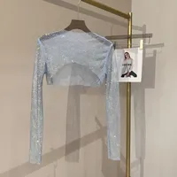 Women's Adults T-shirt Pullovers Long Sleeve T-Shirts Sexy Glittery sku image 7