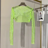 Women's Adults T-shirt Pullovers Long Sleeve T-Shirts Sexy Glittery sku image 11