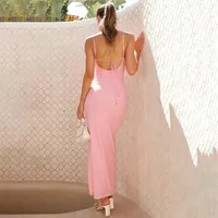 Lifa Clothing  Women's Clothing  Summer New Sling Sleeveless Party Ruffled Strap Dress Wholesale main image 3