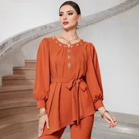 Family Gathering Date Tea Party Women's Elegant Solid Color 95% And Above Polyester Leisure Suit Pants Sets main image 1