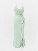 Lifa Clothing  Women's Clothing  Summer New Sling Sleeveless Party Ruffled Strap Dress Wholesale sku image 8