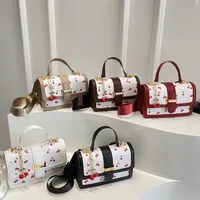 Printed Texture Fashionable Summer Large-Capacity Color Matching New Trendy Style Crossbody Handheld Women's Small Square Bag main image 1