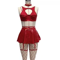 Women's Sexy Solid Color Sexy Lingerie Co-ord Set Nightclub Uniform Uniform Lolita Sexy Lingerie main image 4