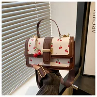 Printed Texture Fashionable Summer Large-Capacity Color Matching New Trendy Style Crossbody Handheld Women's Small Square Bag sku image 3