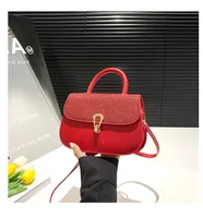 Trendy Personality Fresh Commuter Simple Women's Large-Capacity Single Shoulder Crossbody French Underarm Small Square Bag sku image 3