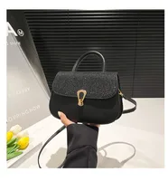 Trendy Personality Fresh Commuter Simple Women's Large-Capacity Single Shoulder Crossbody French Underarm Small Square Bag sku image 1