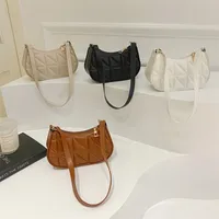 Women's Solid Color Simple Textile Shoulder Bag Women's  Spring And Autumn New All-match Underarm Bag Women's Bag New Women's Bag main image 1