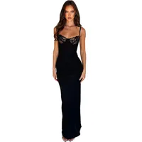 Women's Clothing  Spring And Summer New French Elegant Lace Stitching Strap Dress Sexy Slim Fit Dress Women main image 5