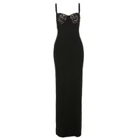 Women's Clothing  Spring And Summer New French Elegant Lace Stitching Strap Dress Sexy Slim Fit Dress Women sku image 2
