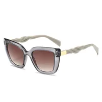 Foreign Trade New Personalized PC Frame Sunglasses Anti-ultraviolet Trend Street Photoshoot Cat's Eye Big Frame Hip Hop Sunglasses Men's 8912 main image 3
