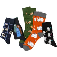 Men's Cotton Woodpecker Four Seasons Popular Rhinoceros Koala Female  Medium Tube Manufacturers Wholesale Tide Socks Men's Socks main image 4