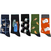 Men's Cotton Woodpecker Four Seasons Popular Rhinoceros Koala Female  Medium Tube Manufacturers Wholesale Tide Socks Men's Socks main image 5