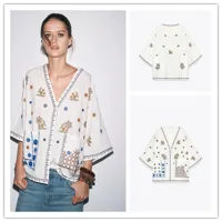 Women's Blouse Long Sleeve Blouses Elegant Streetwear Embroidery main image 1
