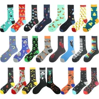 All Polyester Socks   Fashion Brand Animal Music Pepper Pattern Fashionable Polyester Socks Men's Medium Polyester Socks main image 1