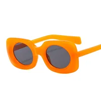 New Retro Small Box Sunglasses Men And Women's Trendy Simple Internet Celebrant Fashion Sunglasses Personalized Color Glasses sku image 3