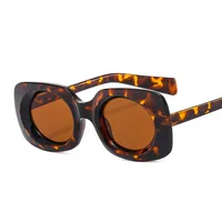 New Retro Small Box Sunglasses Men And Women's Trendy Simple Internet Celebrant Fashion Sunglasses Personalized Color Glasses sku image 4
