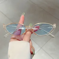 Fashion  New Cat's Eye Small Frame Internet Popular Same Style Sunglasses Street Shot Slimming Personalized Trendy  Style Sunglasses main image 2
