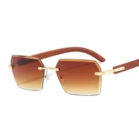 New Small Frame Men's And Women's Frameless Trim Color Sunglasses  Ins Big Star Sunglasses CT311 main image 2